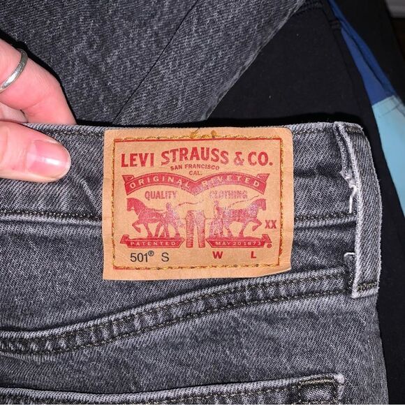 501 Levi Black Skinny Jeans Size 25 - Picture 9 of 9